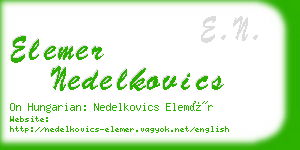 elemer nedelkovics business card